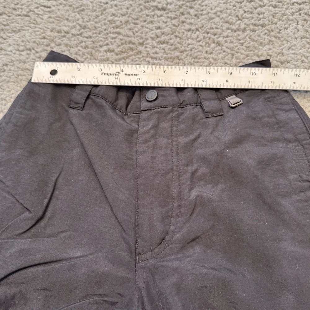Black Dot Water Resistant Boys Girl Nylon Snow Ski Pants‎ Black Size Youth Small